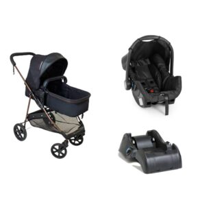 Carrinho de Bebe Infantil Berço Passeio Moises Reversível Bebê Conforto Base Auto Napoli Galzerano