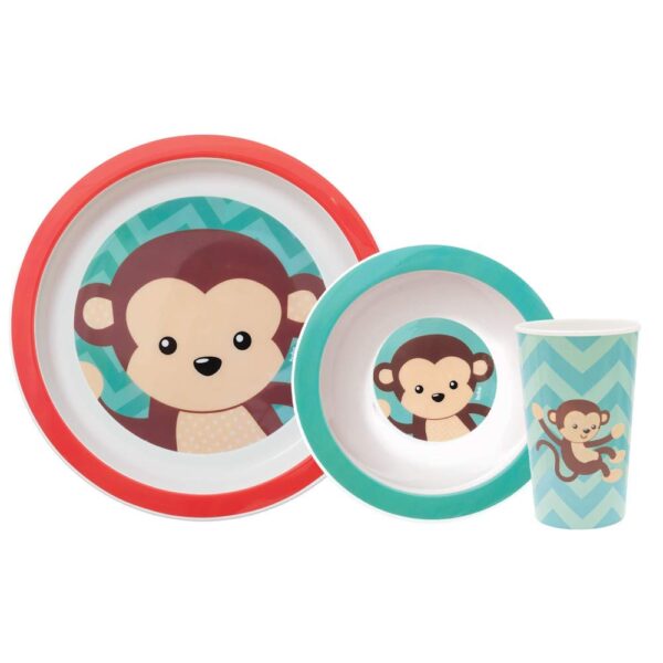 Buba Kit Refeição Animal Fun - Macaco Multicor