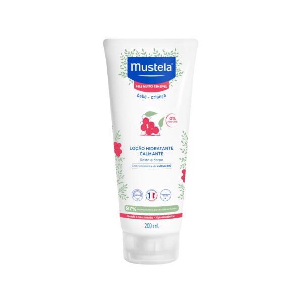 Hidratante e Calmante sem Fragrância para Pele Muito Sensível/Sensibilizada dos Bebês e Crianças, Mustela Bebê, Rosa, Médio/200 ml