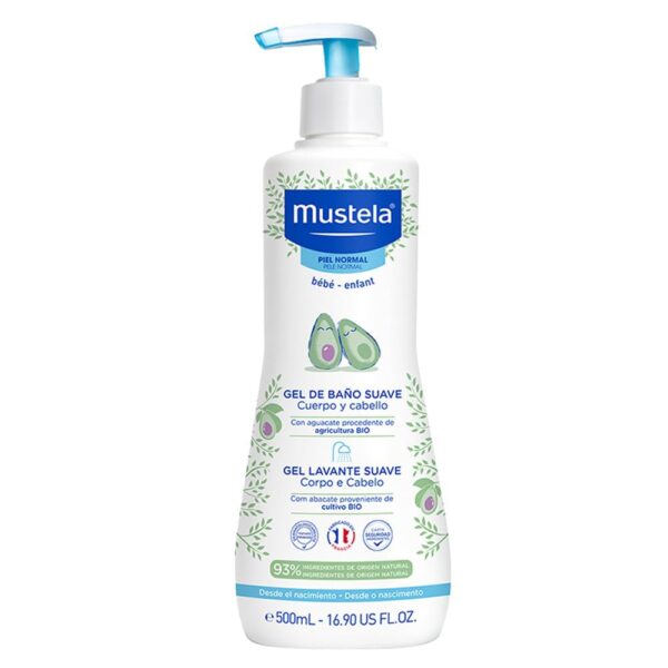 Mustela Gel Lavante Suave 500ml Sabonete Líquido Corpo e Cabelo Infantil