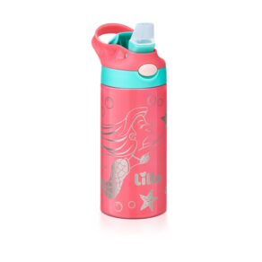 Garrafa Infantil de Inox Sereia com bebedor silicone 350 ml Lillo
