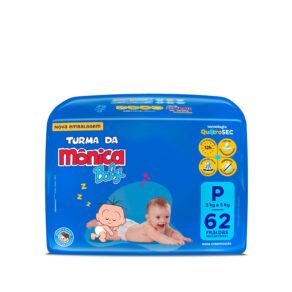 Fralda Turma da Mônica Baby Mega P 62 Unidades