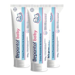 Kit 3 Cremes Pomadas de Assaduras Vit B5 com 100g cada, Total 300g - Bepantol Baby