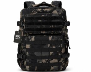 Mochila Impermeável 30L Reforçada com Patch Emborrachado – Mochila Grande de Viagem, Camping, Academia e Uso Diário Masculino