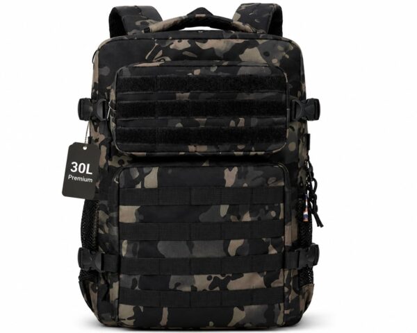 Mochila Impermeável 30L Reforçada com Patch Emborrachado – Mochila Grande de Viagem, Camping, Academia e Uso Diário Masculino