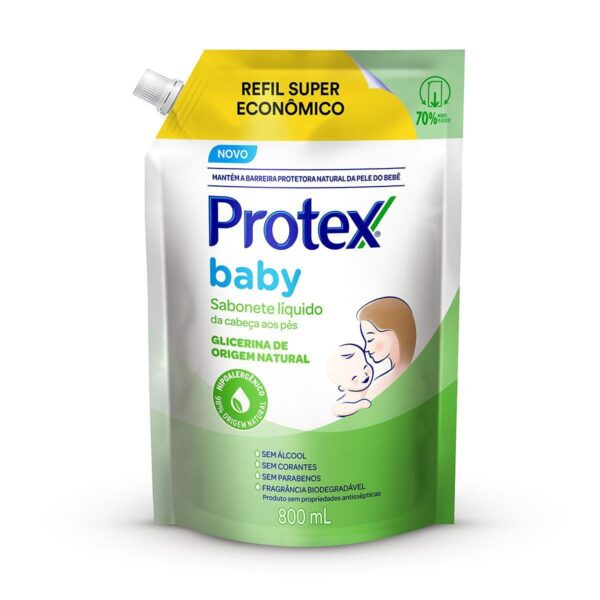 Sabonete Líquido Para Bebês Protex Baby Glicerina Natural 800ml