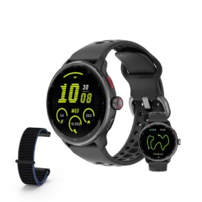 Bettdow SmartWatch GPS, Relógio Smartwatch Masculino e Feminino, 1,43 polegadas HD AMOLED, chamada Bluetooth, Esportivos relógio com voz por IA, Compatível com Android iOS, 2 Pulseiras (preto)