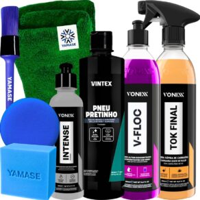 KIT SHAMPOO V-FLOC CERA TOK FINAL REVITALIZADOR INTENSE 240ML VONIXX PRETINHO VINTEX