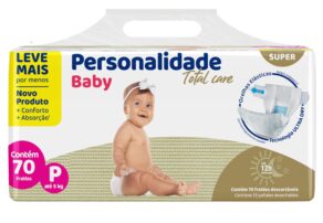 Personalidade Baby Total Care Bag Fralda Descartável Pequena Pacote com 70 unidades
