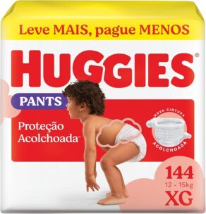 Huggies Fralda Pants Descartável Proteção Acolchoada XG - 144 fraldas