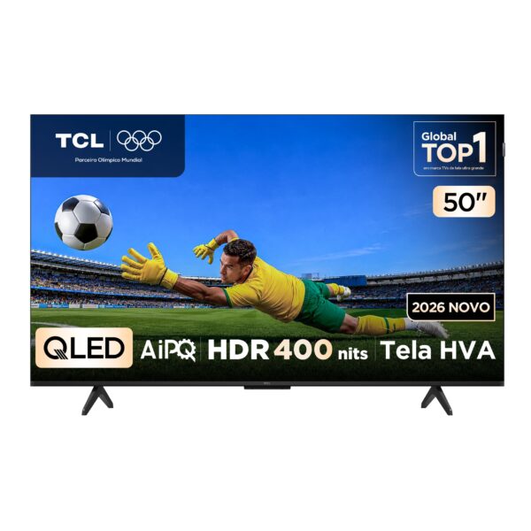 Smart TV TCL 50 Polegadas QLED 4K P7L Wi-Fi Bluetooth Google TV HDR10+ 120 Hz VRR AIPQ 50P7L