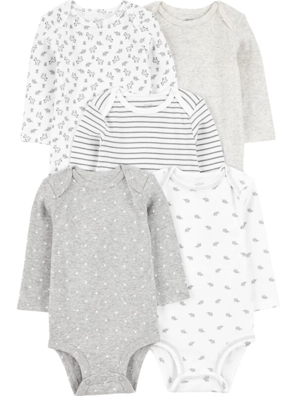 Body Pacote com 5 bodies de manga comprida Simple Joys by Carter'sUnisex Bebê