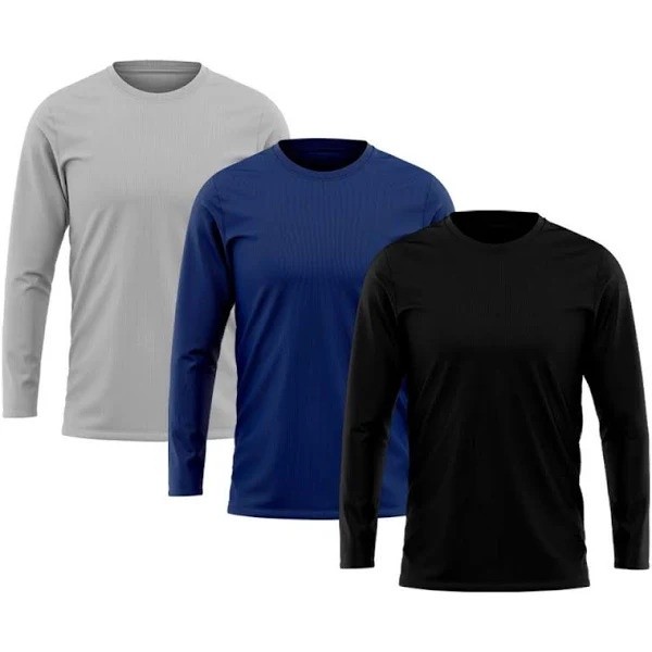 Kit 3 Camisetas Térmica Manga Longa Proteção Solar UV 50+ Segunda Pele Unissex Feminina Masculina