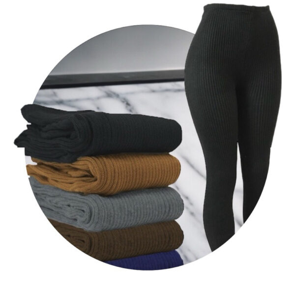 Calça Fuso Tricot Inverno Grossa Lã