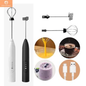 H'maston FR02 Mini Mixer Misturador Batedor Elétrico Sem Fio Portátil