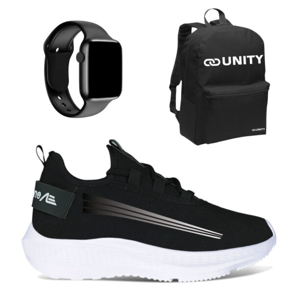 KIT Tênis MASCULINO ACADEMIA CAMINHADA TREINO ADAPTION KIEV COM RELÓGIO DIGITAL E MOCHILA