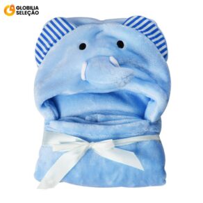 🔥Toalha de Banho Bebê Felpuda Capuz Infantil Recém Nascido Com Orelhinha Menino e Menina 95 x 65cm