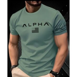Camisa Camiseta Estampa ALPHA Lançamento Premium Alto Estilo Perfeita Para Presentear 100% Algodão