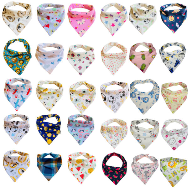Kit C/10 Babadores Bandana Infantil Dupla Face