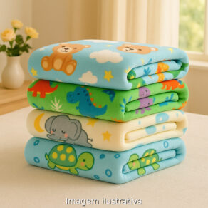 Kit 2 Manta Cobertor Bebe Infantil Microfibra Antialérgico Preço Baixo Cobertor Soft Infantil Para Berço / Bebê