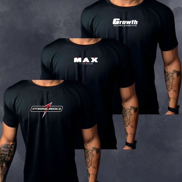 3 Camisas Camisetas Dry Fit Masculino Kit MIX , Ideal Para Treinos, Academia, Corrida