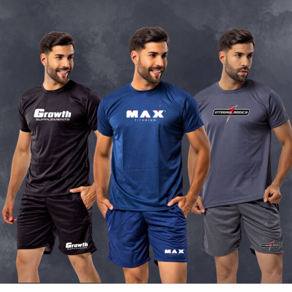 Kit 3 Camiseta camisa MIX Masculina para Esporte – Tecido DryFit Furadinho com Modelagem Slim Medusa2.0