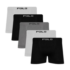 Kit 5 Cuecas Polo Star Boxer Microfibra Confortável Adulto Sortido