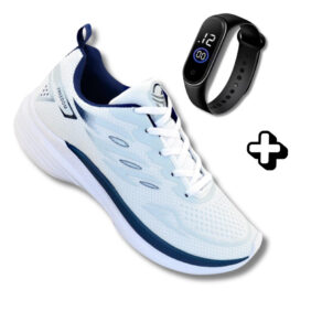 Kit Tênis Esportivo Masculino Corrida + Relógio Digital Fitness