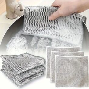 Kit 6/12/18/24 Panos De Limpeza Aço Premium Arear Panela Fogão Toalha Louça Tira Gordura Reutilizável