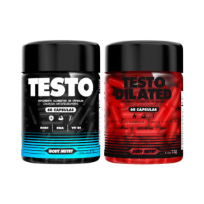 Kit Testo + Testo Dilated 60 Cápsulas Arginina e Magnésio | Energia, Performance e Vasodilatador