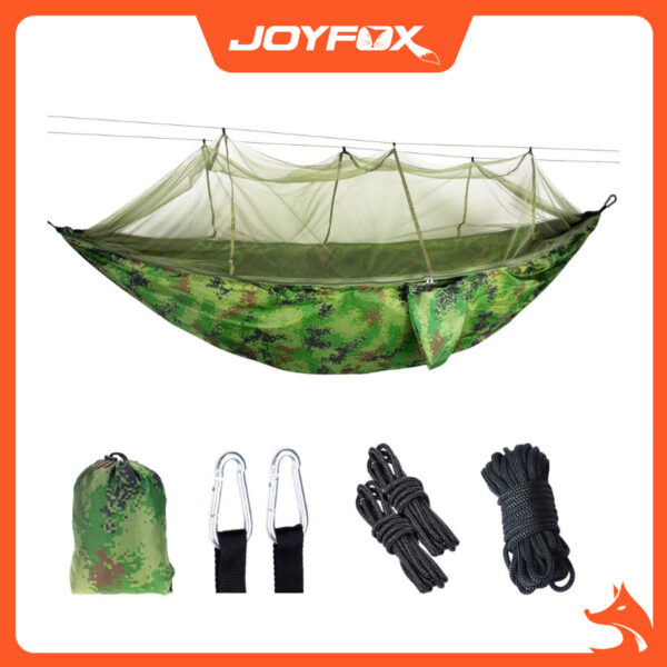 Rede De Dormir Descanso Com Mosquiteiro Camping 300kg JOYFOX