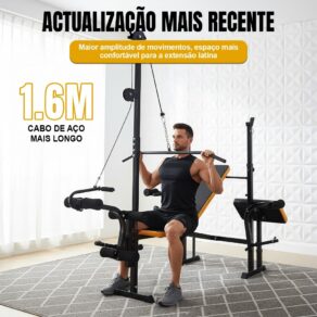 JOYFOX Banco de academia Estação de Musculação Banco de Supino