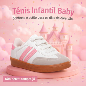Tênis Baby Menina Rosa Casual Leve – Conforto e Estilo Para os Dias da Sua Princesa - Compre já!