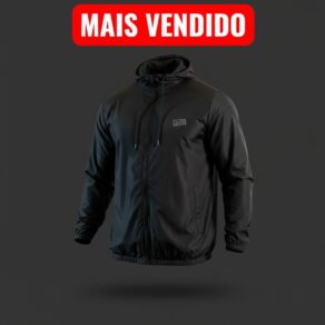 Corta Vento Masculina Impermeável Semi Forrada PRETO Rock Saints