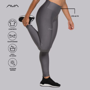 Calça Legging Feminina Compressão Academia Suplex Poliamida Zero Transparência AVA Fitness Originals