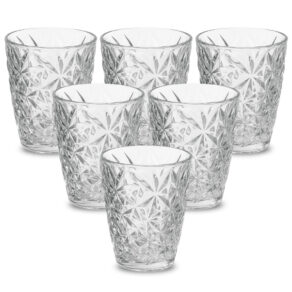 Jogo 6 Copos de Vidro Transparente 300ml Vidro Grosso Luxo