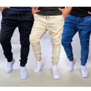 Jogger Masculina Adulto Slim Moda Direto da Fábrica Joger Academia Com Punho por
