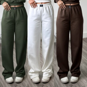 Calça Pantalona Feminina Cintura Alta no moletom Calça Wide Leg Moletom Feminina calça feminina larga