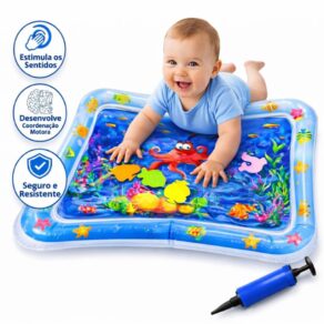 Tapete Infantil de Água Inflável para Bebê Sensorial Coordenação Motora Brinquedo Educativo