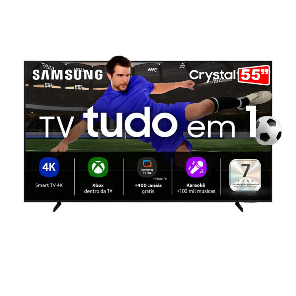 Smart TV Samsung 55" Crystal LED UHD 4k Tizen HDR 130W