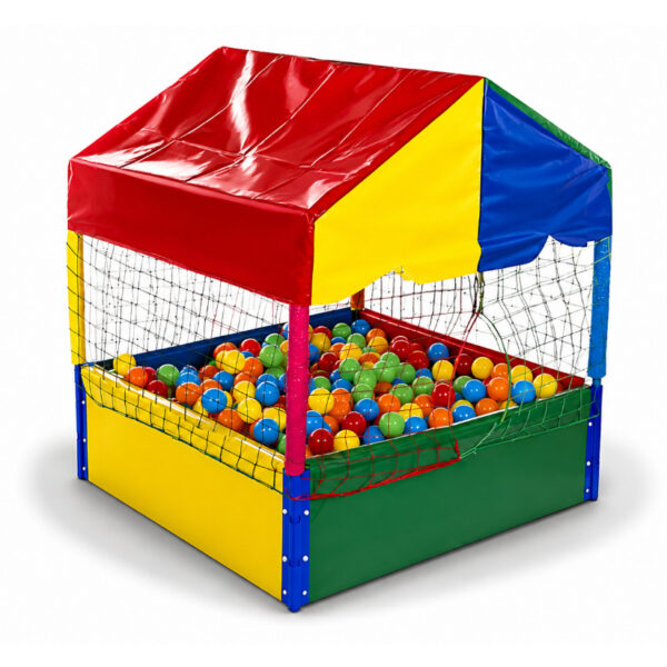 Piscina de Bolinhas Quadrada 1,00m Nacional Premium Colorida Playground