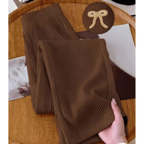 Calça Pantalona Feminina Tecido texturado Calça Feminino Cintura Alta Pantalona Elegante