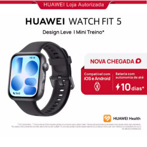 HUAWEI WATCH FIT 5 | Smartwatch Relógio | AMOLED de 182" Design Leve | Mini Treino | 64 GB | GPS