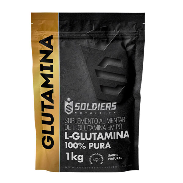 L-Glutamina Suplemento Nutricional 100% Pura e Importada - Soldiers Nutrition Aminoácido Recuperação Muscular