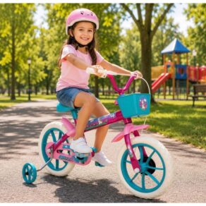 Bicicleta Infantil Verden Aro 12 Rodinhas de Apoio Cestinha Rodinha Quadro em Aço Banco Regulável