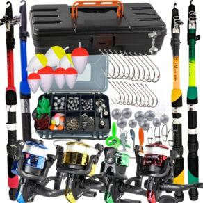 Mega Kit de Pesca Completo Varas Molinetes Caixa Maleta, com Anzóis, Boias, Chumbos e Iscas OU APENAS MALETA COM ACESSOR