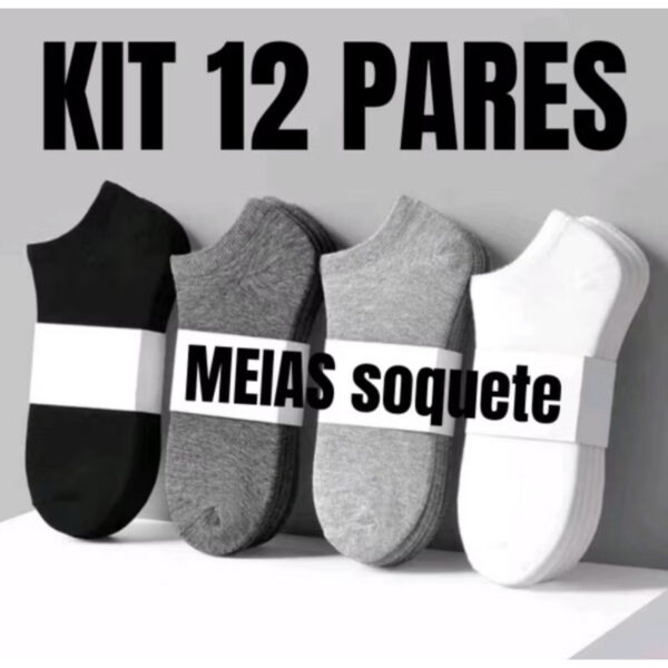 Kits de Meias Soquete Unissex Premium Masculina e Feminina