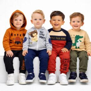 Conjunto Moletom Bebê Infantil Criança Menino Agasalho Bebê Masculino Roupa de Frio Conjunto Moleton 100% Algodão