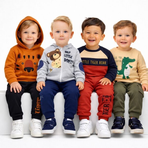 Conjunto Moletom Bebê Infantil Criança Menino Agasalho Bebê Masculino Roupa de Frio Conjunto Moleton 100% Algodão