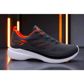 Tênis Masculino Escolar Academia Corrida Original FREEDOM Corrida Caminhada Lançamento EXCLUSIVO CINZA GRAVITE e LARANJA